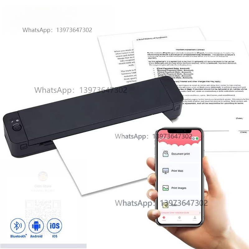 Thermal Printer - طابعة A4 محمولة جديدة 300 ديسيبل