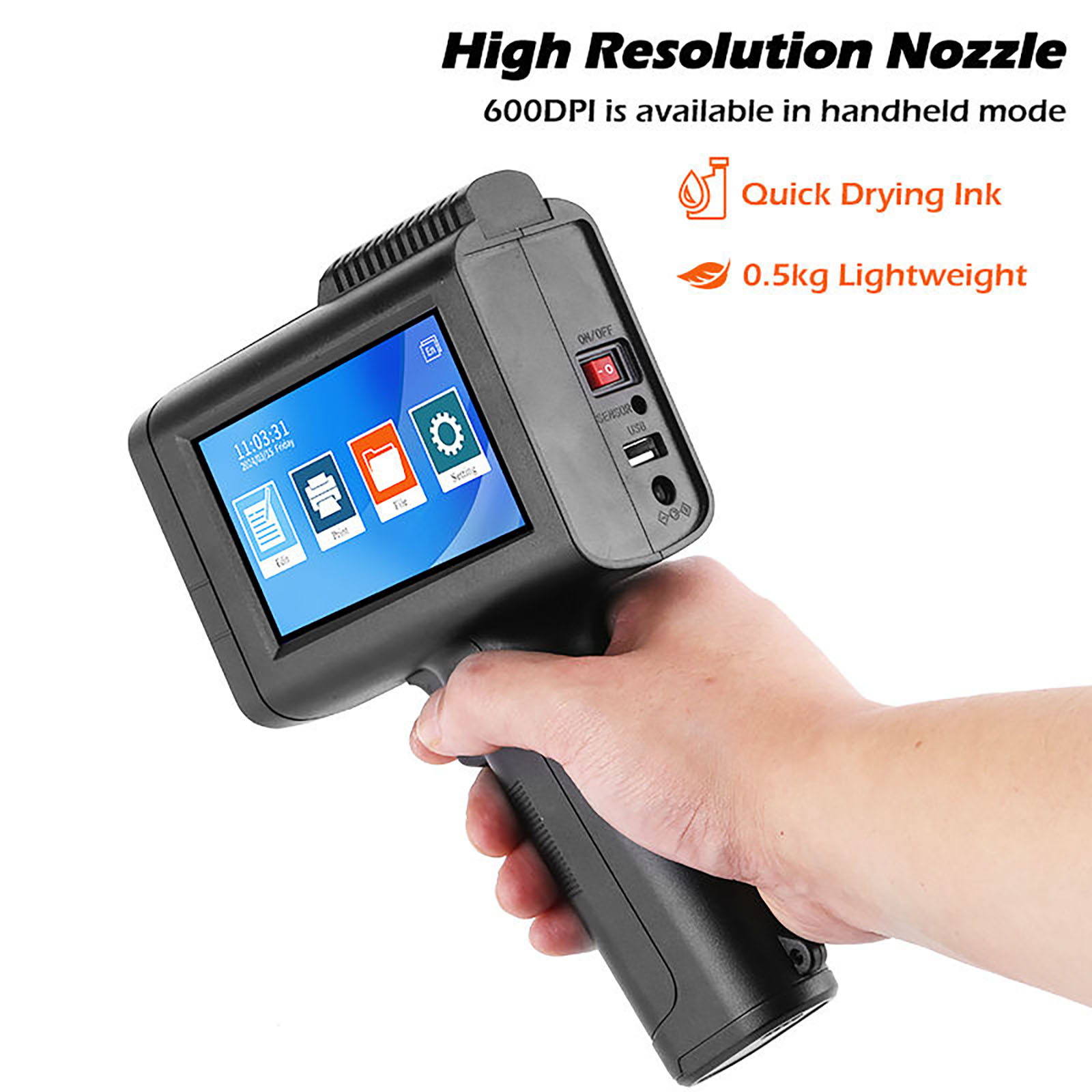 طابعة نفث الحبر المحمولة ZM-C1 - مراجعة Barcode Printer وسعره