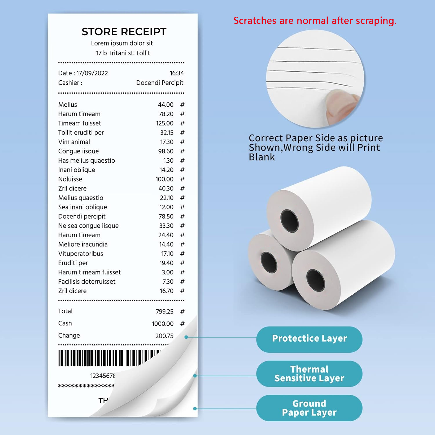 ورق إيصالات حراري 80 مم، 3/6/1 - مراجعة Receipt Printer وسعره