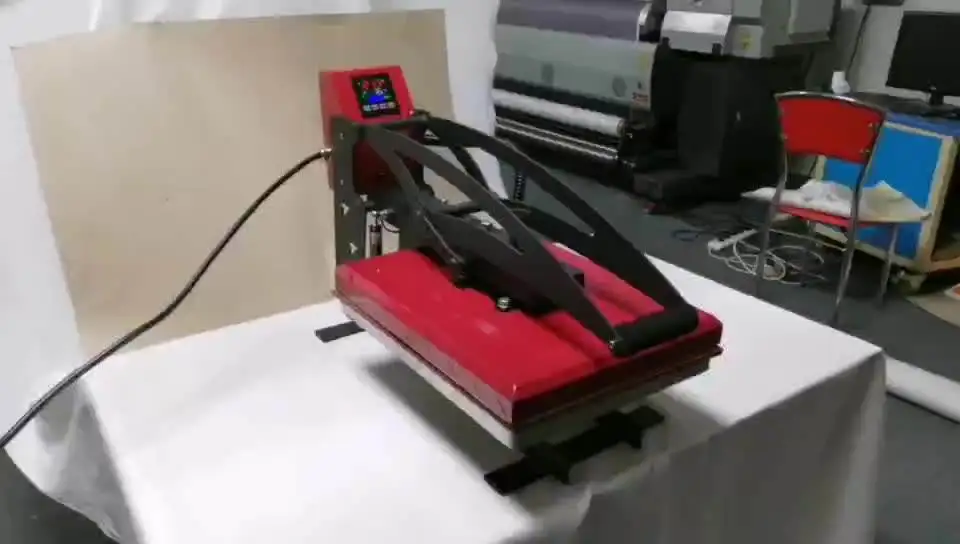 آلة كبس حراري يدوية عالية الضغ - مراجعة Commercial Fabric Printing Machine وسعره