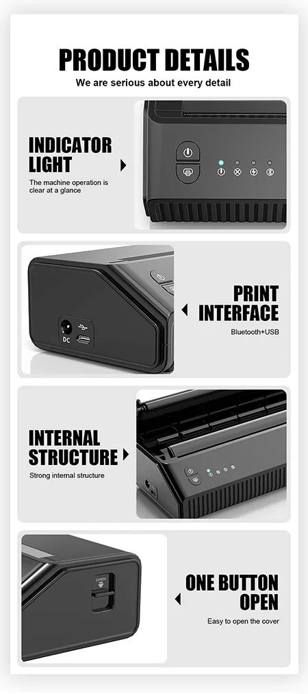 MHT-P8008 آلة نقل الوشم الحرار - مراجعة Thermal Printer وسعره